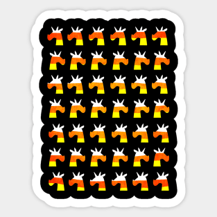 Unicorn Candy Corn Sticker